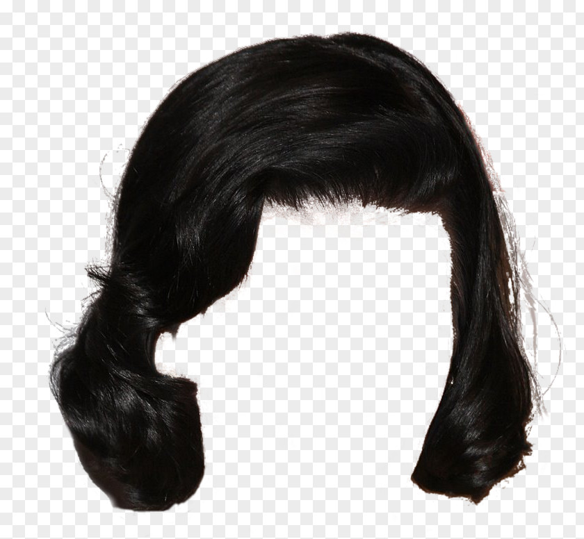 Hair Wig Long Coloring Black PNG