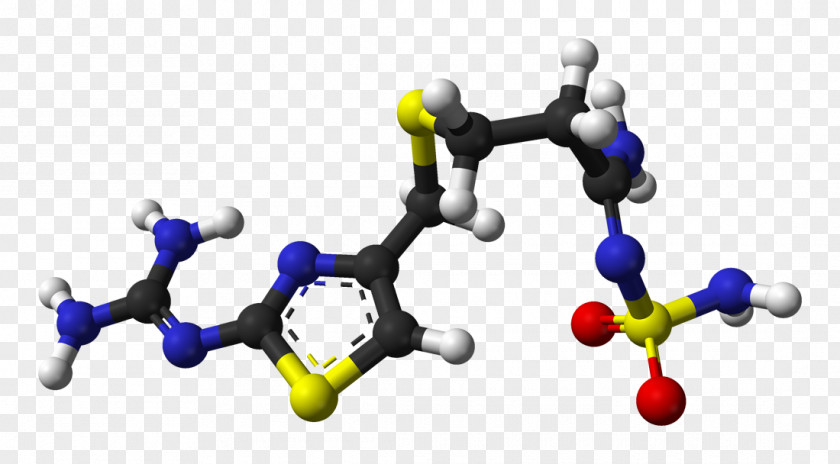 Pots 3d Model Famotidine Molecule Bioavailability H2 Antagonist Histamine PNG