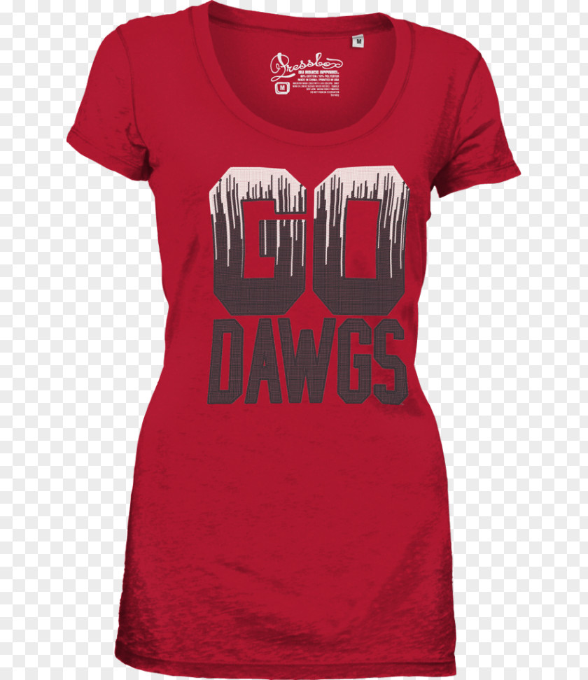Uga Go Dawgs T-shirt University Of Georgia Bowling Shirt Sleeve PNG
