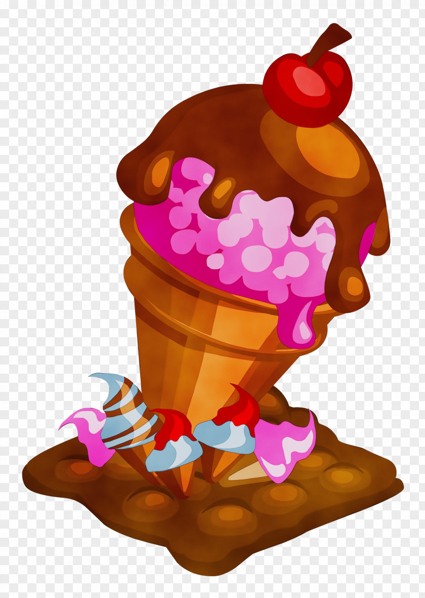Dairy Gelato Ice Cream Cone Background PNG