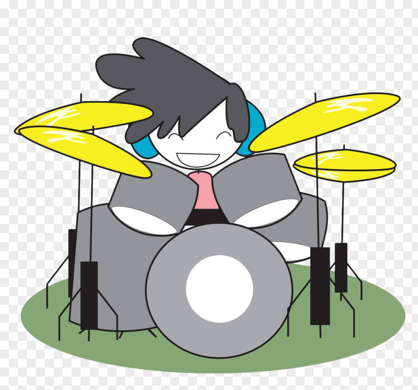 Hand-painted Cartoon Drums Drummer Royalty-free Clip Art PNG