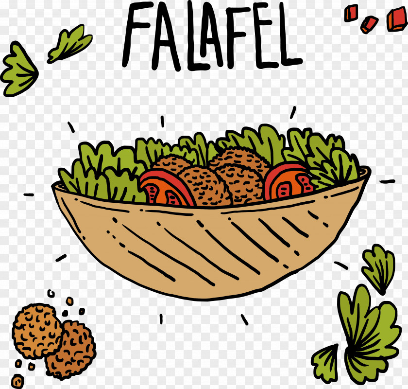 Vegetable Salad Falafel Food Ingredient PNG