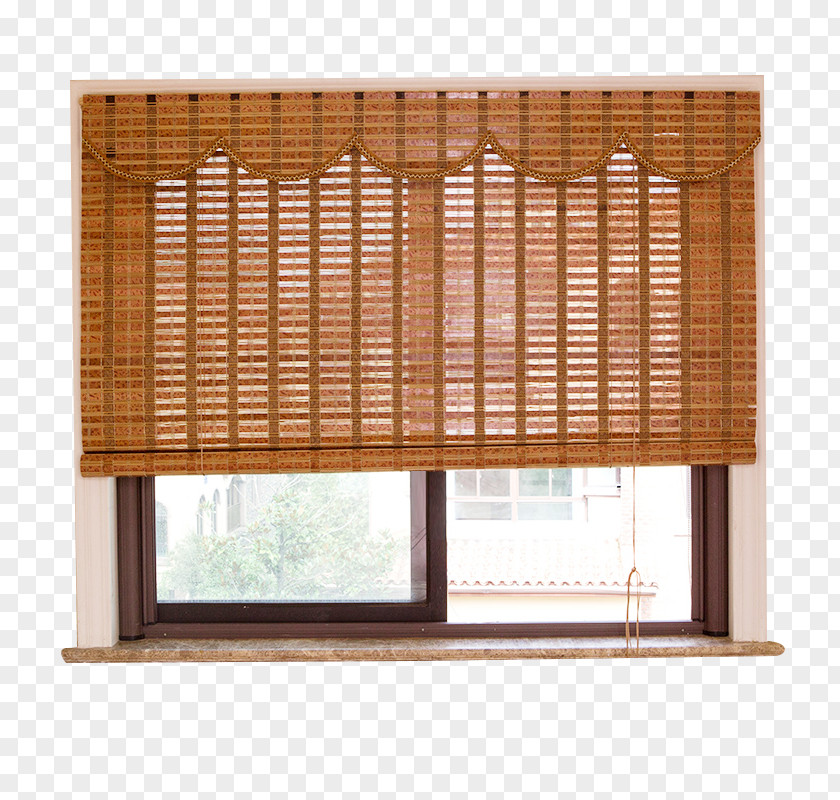 Bamboo Curtain On The Windows Window Blind Shutter Shade PNG