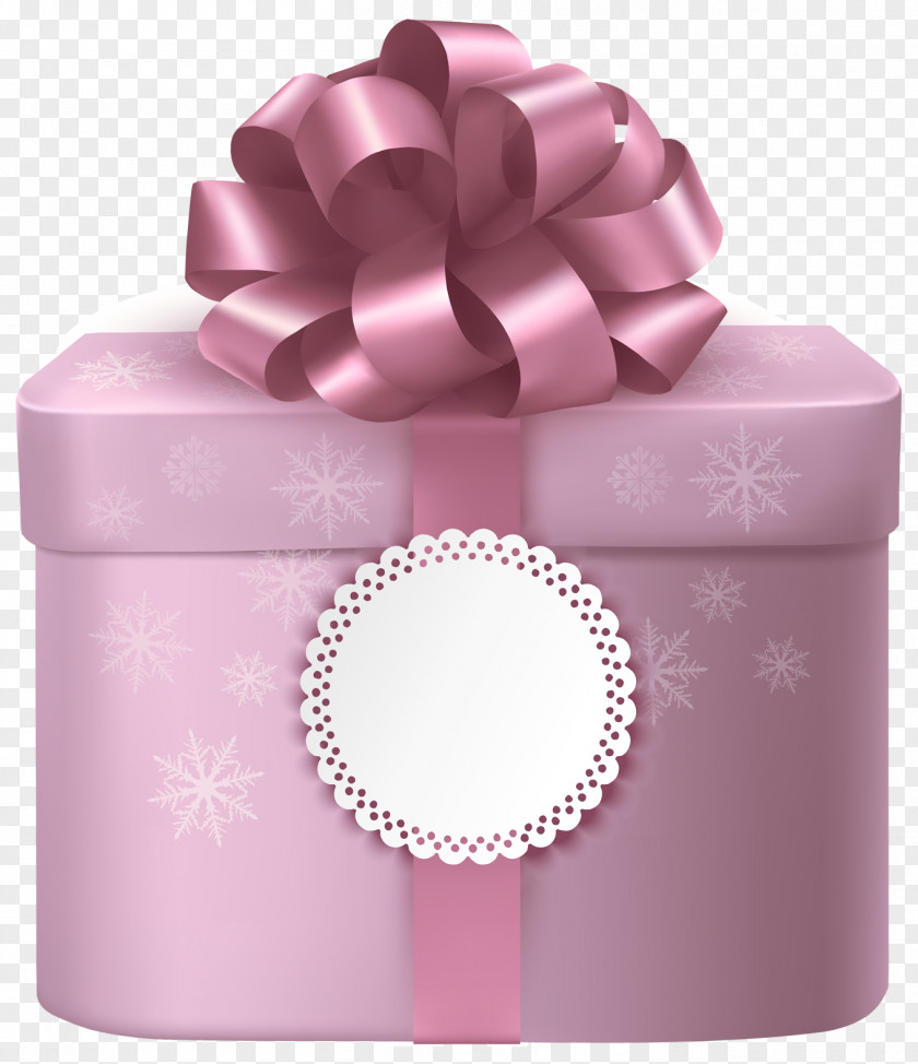 Cute Pink Gifts Box With Bow Gift Clip Art PNG