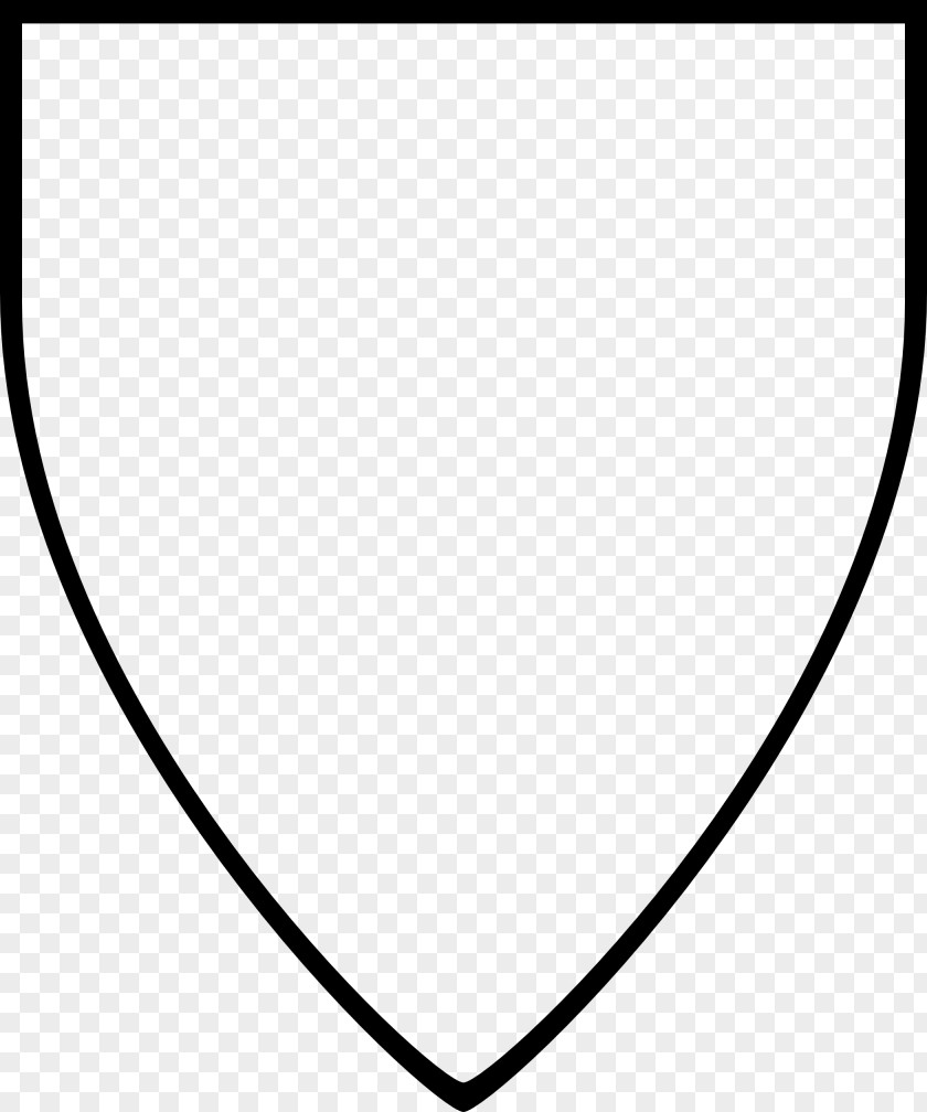 Shield Template White Heart Black Pattern PNG