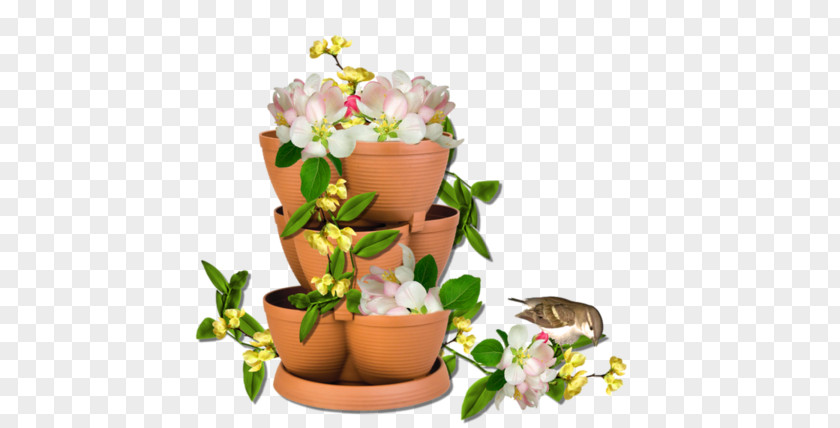 Floral Design Flowerpot Image PNG