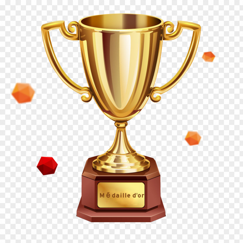 Gold Trophy Pattern Cup Clip Art PNG