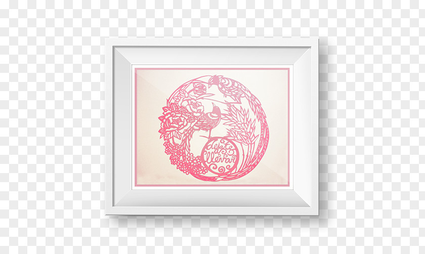 Pepercut Visual Arts Picture Frames Pink M Pattern PNG