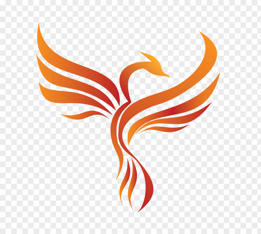 Phoenix Red And Yellow Stick Figure Logo Fenghuang PNG