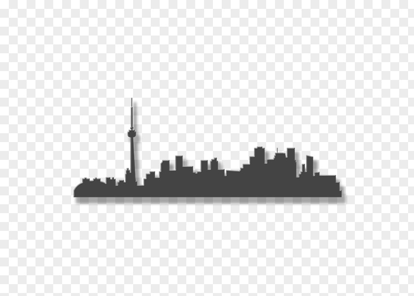 Silhouette Toronto Skyline Art PNG