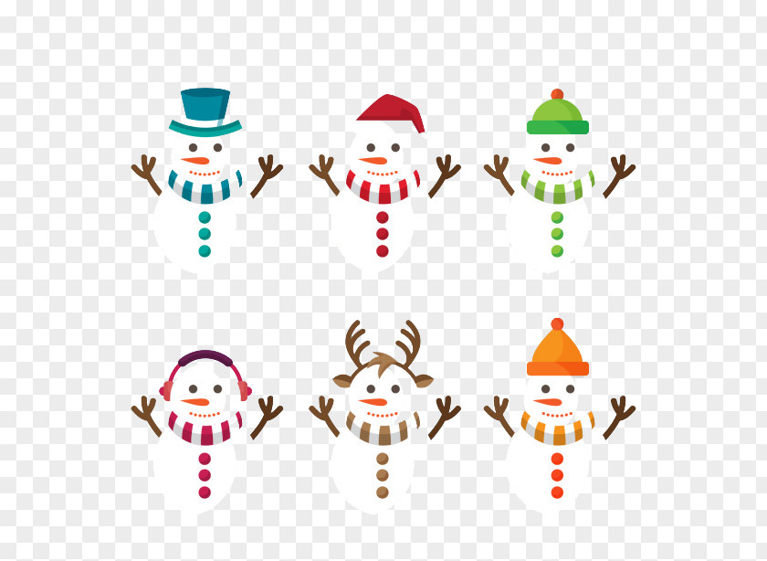 Snowman Scarf Christmas Clip Art PNG