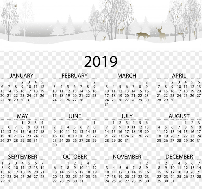 Calendar Year Month Template PNG