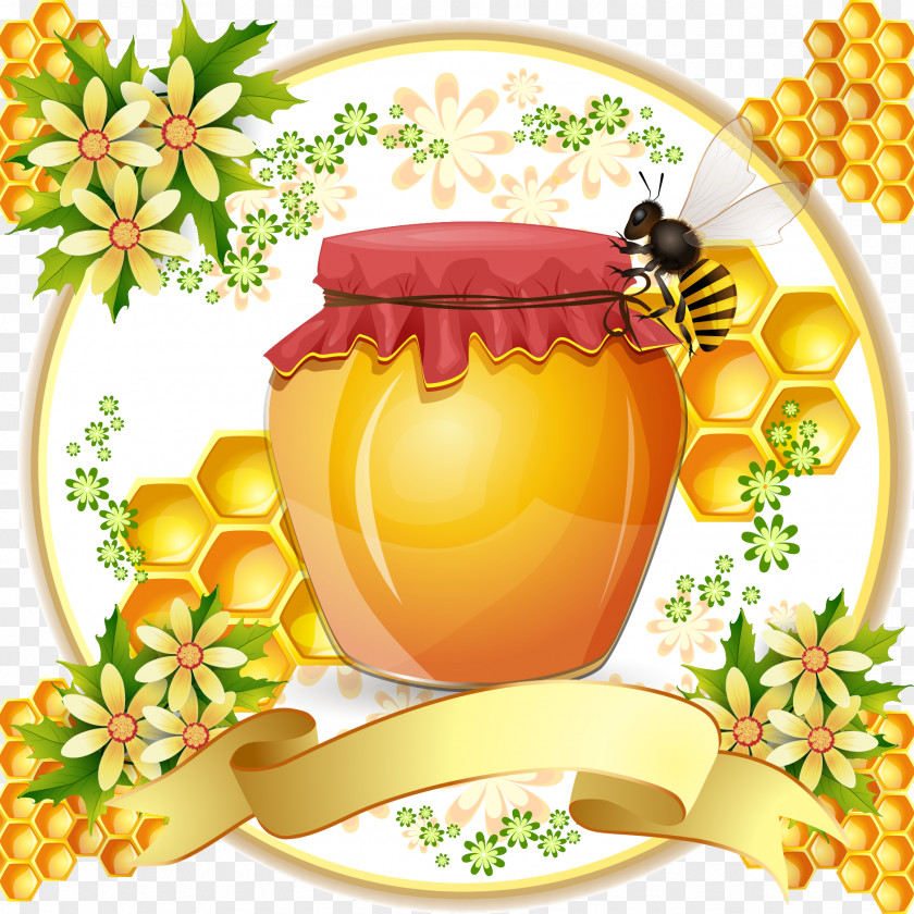 Honey And Tag Stream Vector PNG