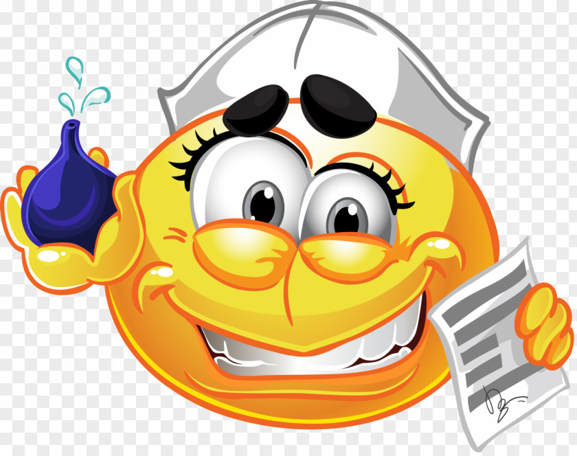 Funny Nursing Smiley Emoticon Nurse's Cap Clip Art PNG