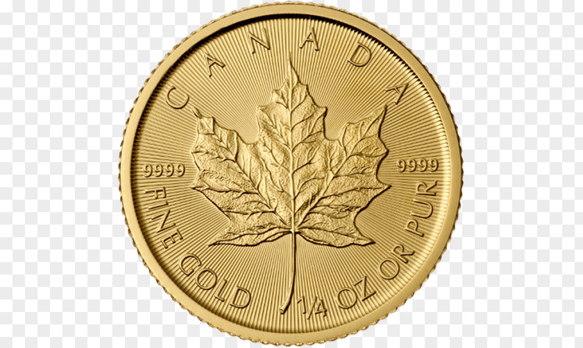 Gold Perth Mint Canadian Maple Leaf Coin Bullion PNG