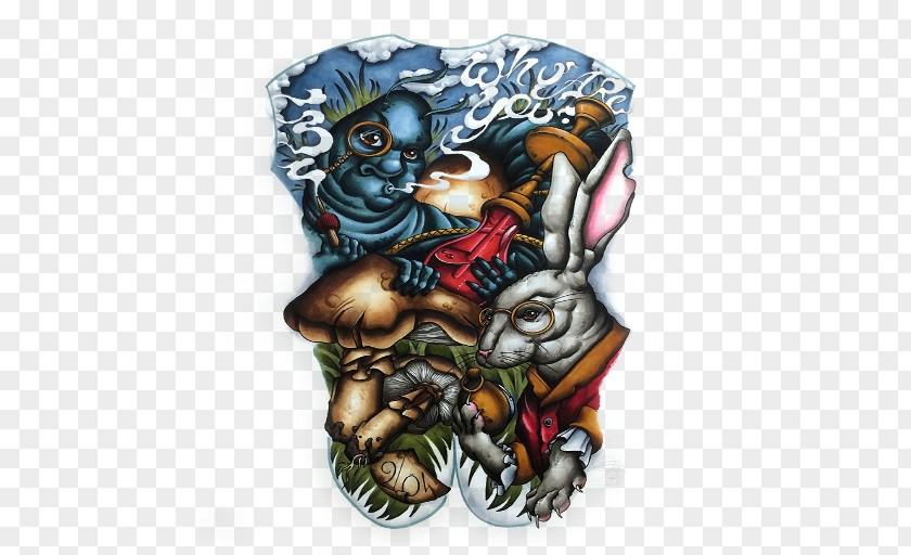 Sleeve Alice's Adventures In Wonderland White Rabbit Mad Hatter Tattoo PNG