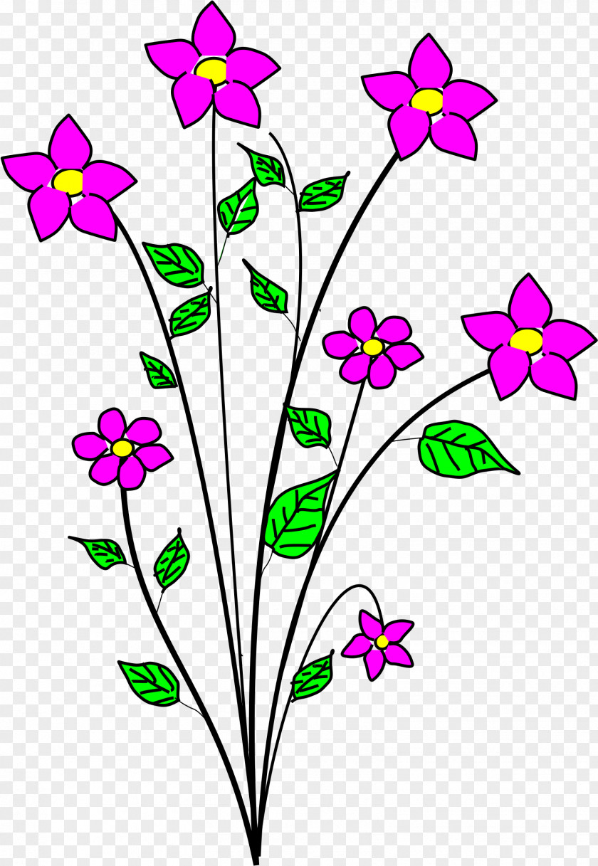 Wildflower Plant Stem Lily Flower Cartoon PNG