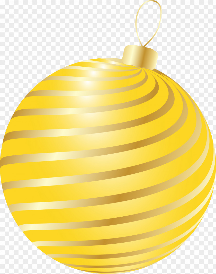 Yellow Ball Christmas Ornament Lighting PNG