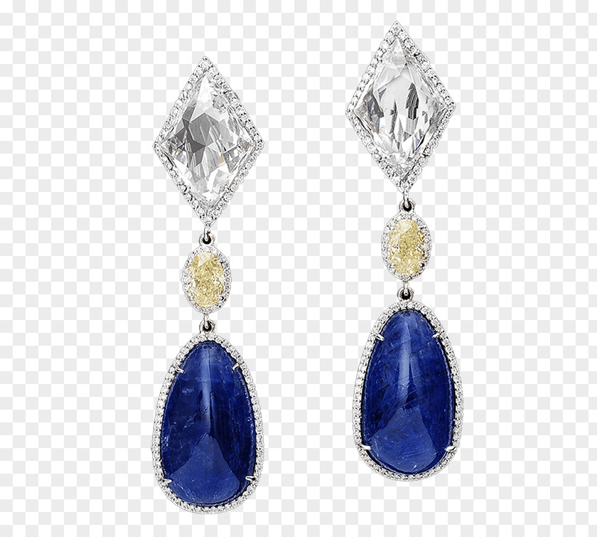 Sapphire Earring Jewellery Gemstone Gold PNG