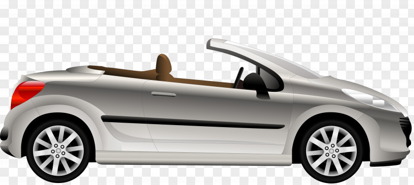 The Side Of Silver Roadster Sports Car Convertible Clip Art PNG