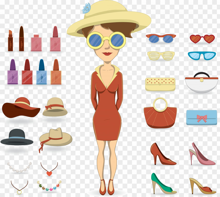 Vector Fashionable Women Sunglasses Fashion Illustration PNG