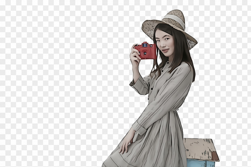 Fashion Model Dress Clothing Sun Hat Outerwear PNG