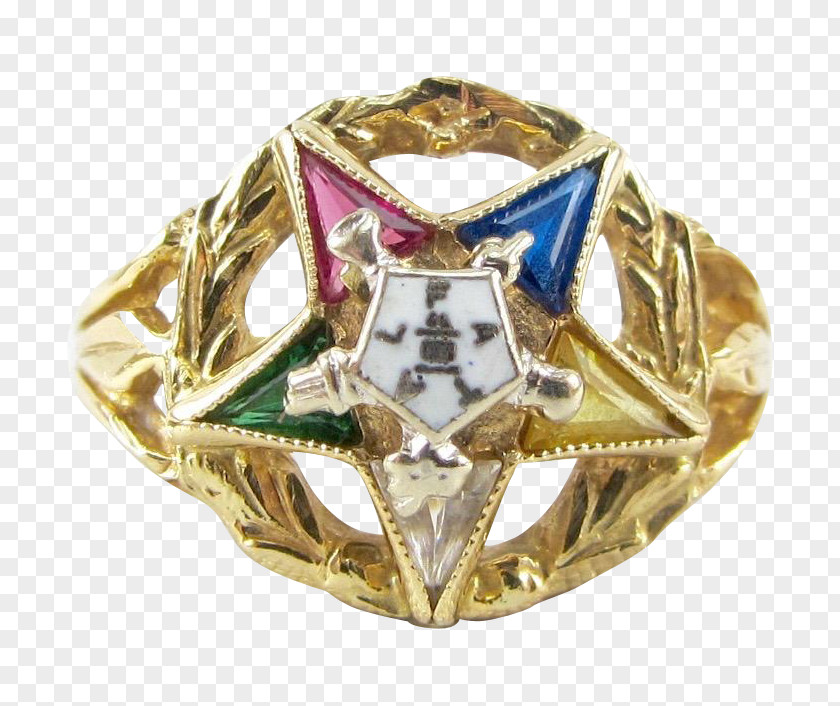Gold Chain Jewellery Gemstone Ring Order Of The Eastern Star PNG