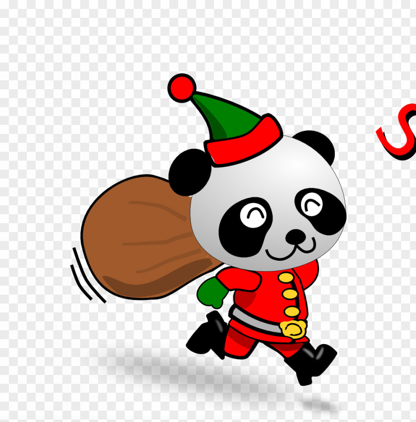 Panda Avatar Giant Wedding Invitation Christmas Card Santa Claus PNG