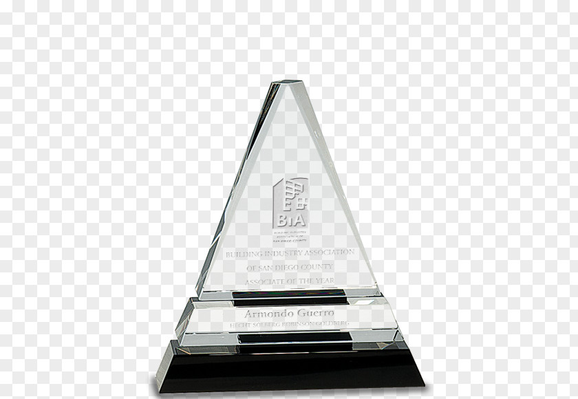 Pink Diamond Red Triangle Trophy Award Commemorative Plaque Crystal Engraving PNG