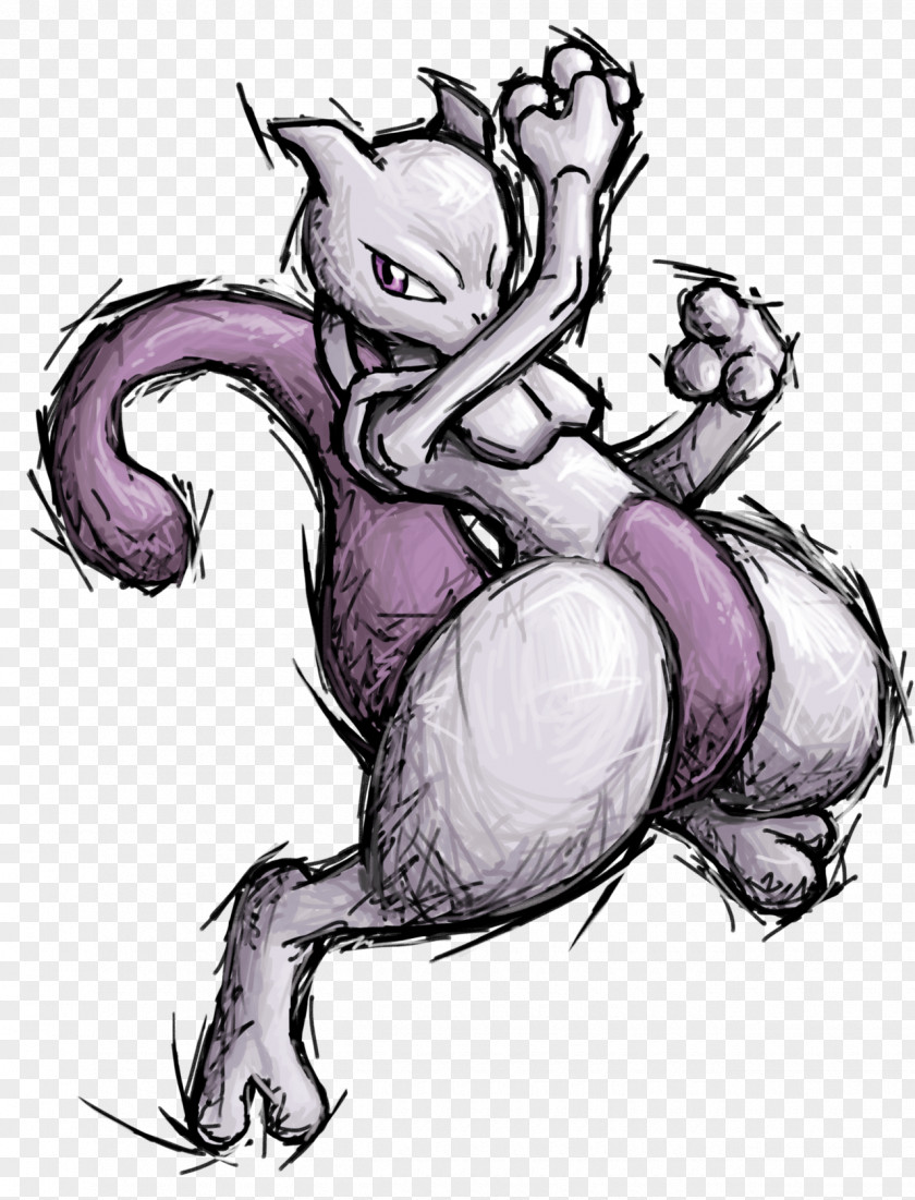 Pokemon Mewtwo Drawing Super Smash Bros. Melee DeviantArt Sketch PNG