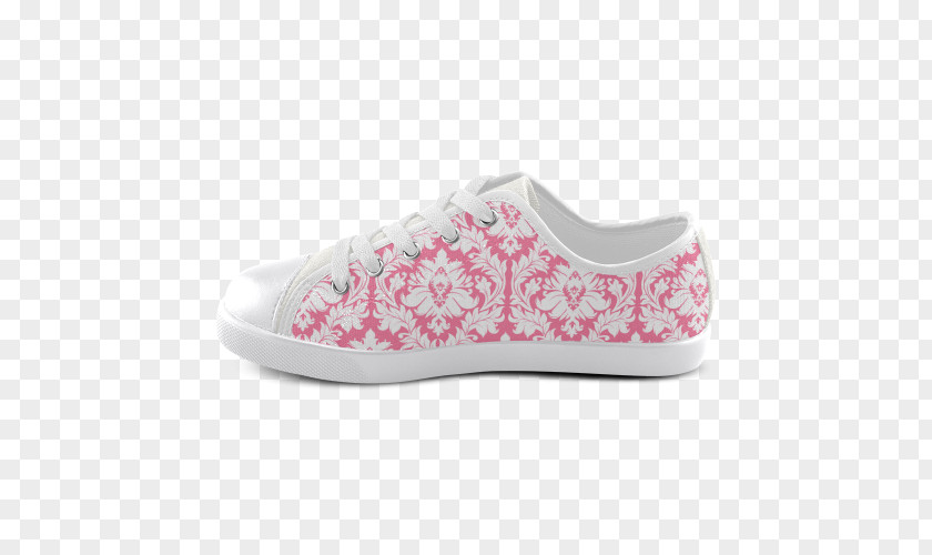 Pink Damask Sneakers Shoe Blue Pattern PNG