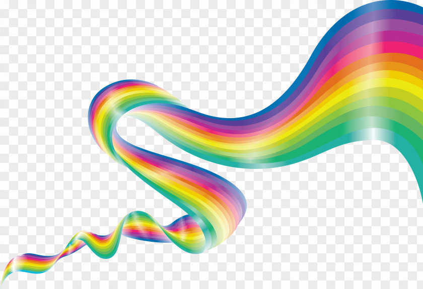 Rainbow Color Line PNG