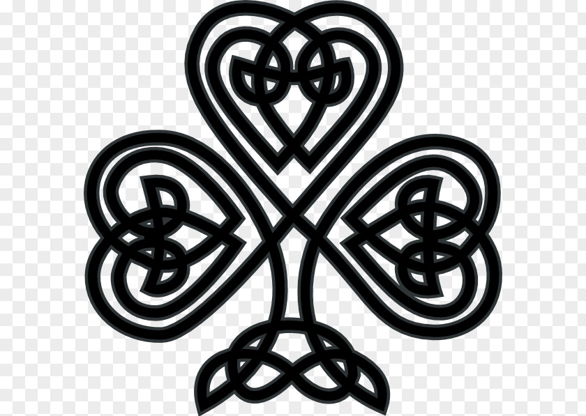 Striped Pattern Shamrock Celtic Knot Clip Art Four-leaf Clover Irish PNG