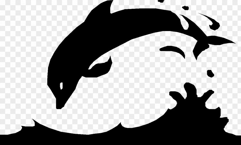 Dolphin Black And White Desktop Wallpaper Clip Art PNG