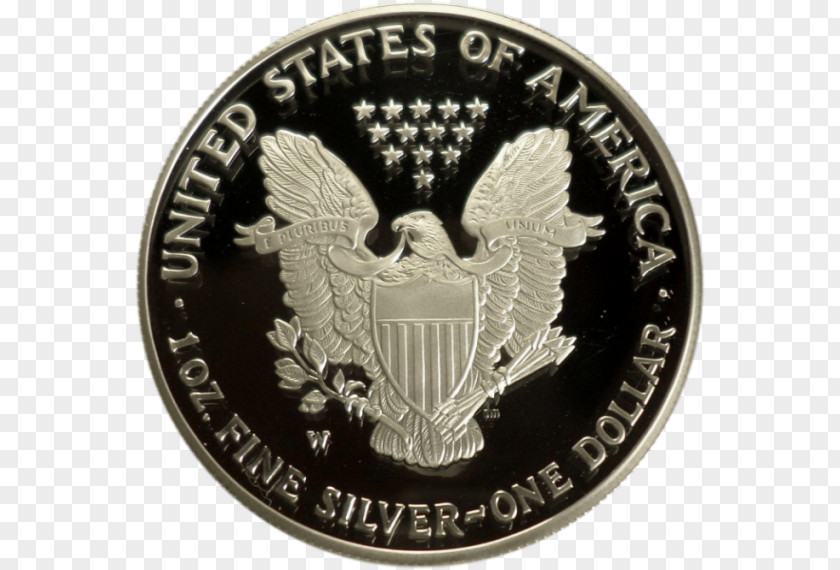 Coin American Silver Eagle Emblem PNG