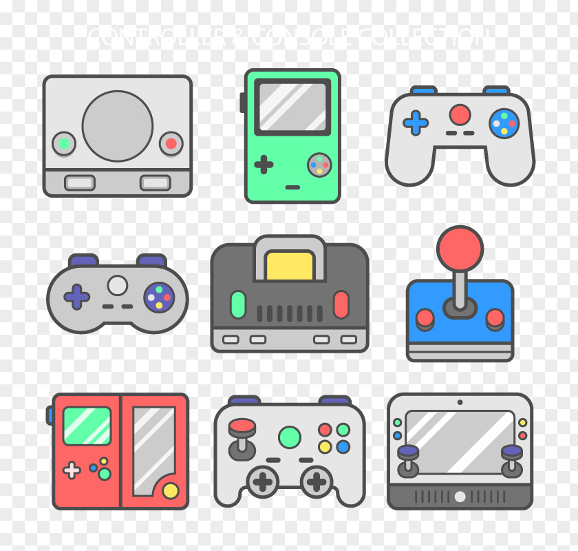 Vector Gamepad Joystick Game Controller Video Download Icon PNG