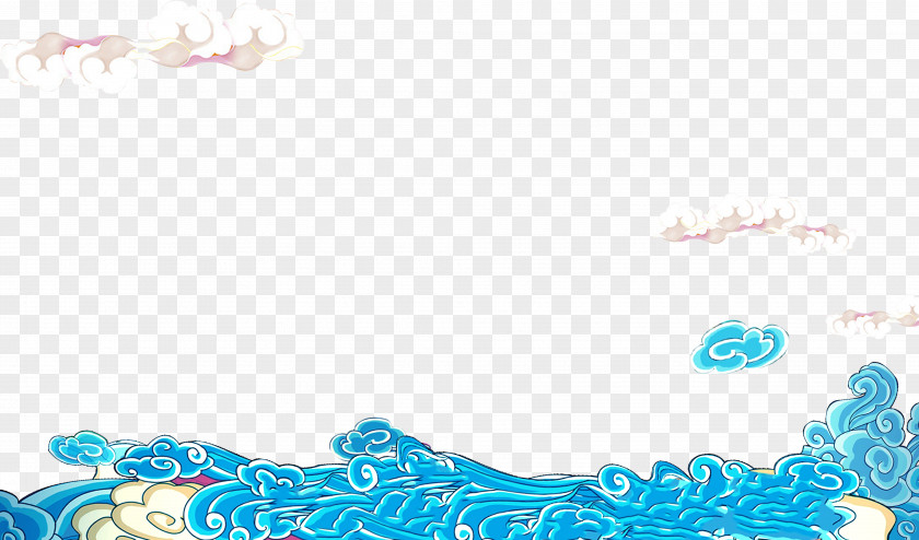 Chinese New Year Pattern PNG Pattern, Clouds sea of ​​clouds Free buckle material clipart PNG