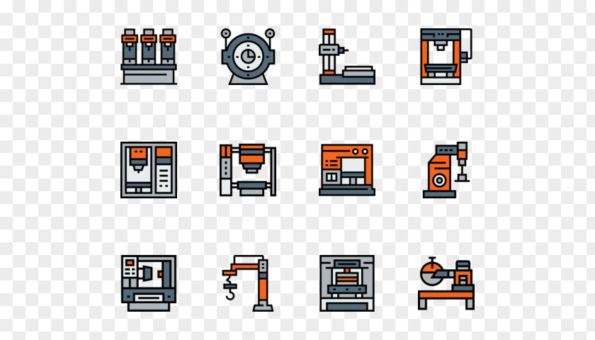 Factory Machinery Graphic Design Pattern PNG