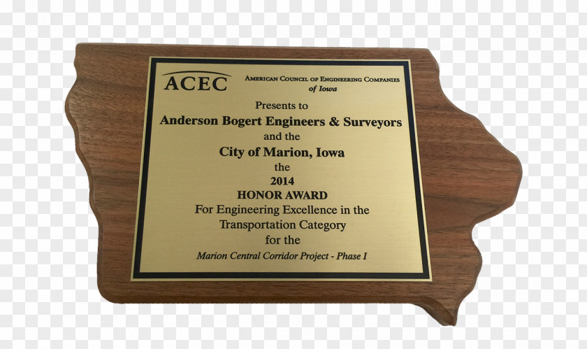 Award Marion Engineering Excellence Muscatine Community College PNG