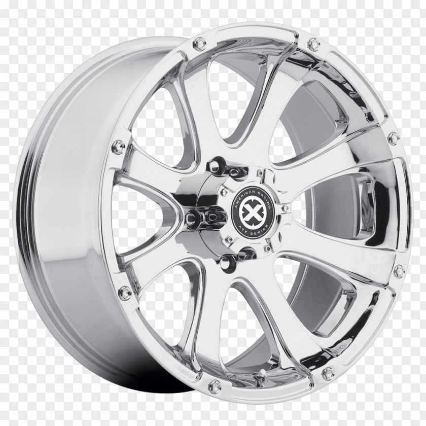 Chromium Plated Alloy Wheel Spoke Tire Rim PNG