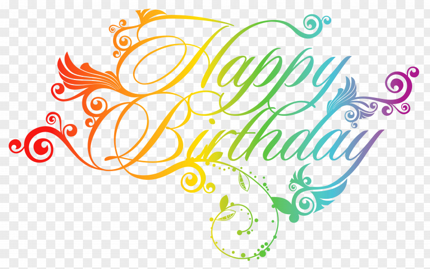 Colorful Happy Birthday Clipart Picture Greeting Card Clip Art PNG