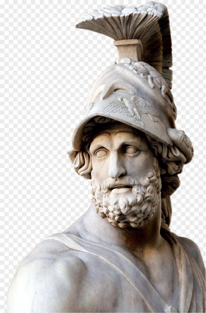 Roman Statue Head Menelaus Trojan War Sparta Helen Of Troy Iliad PNG