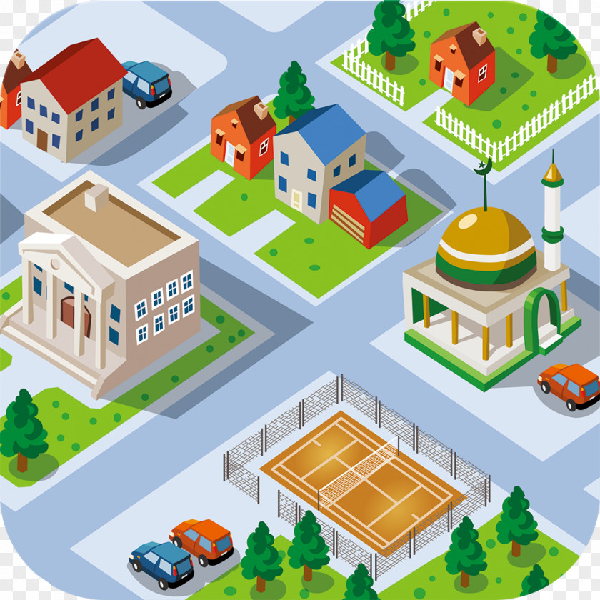 City Map Isometric Projection Graphics In Video Games And Pixel Art PNG