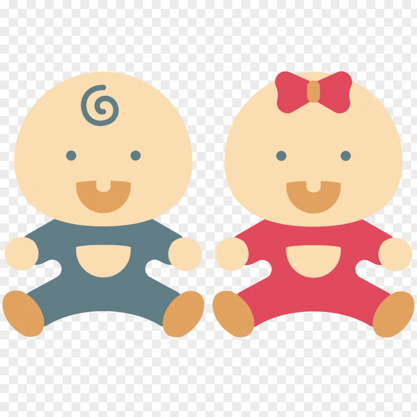 Male And Female Baby Vector Material Infant Child Clip Art PNG