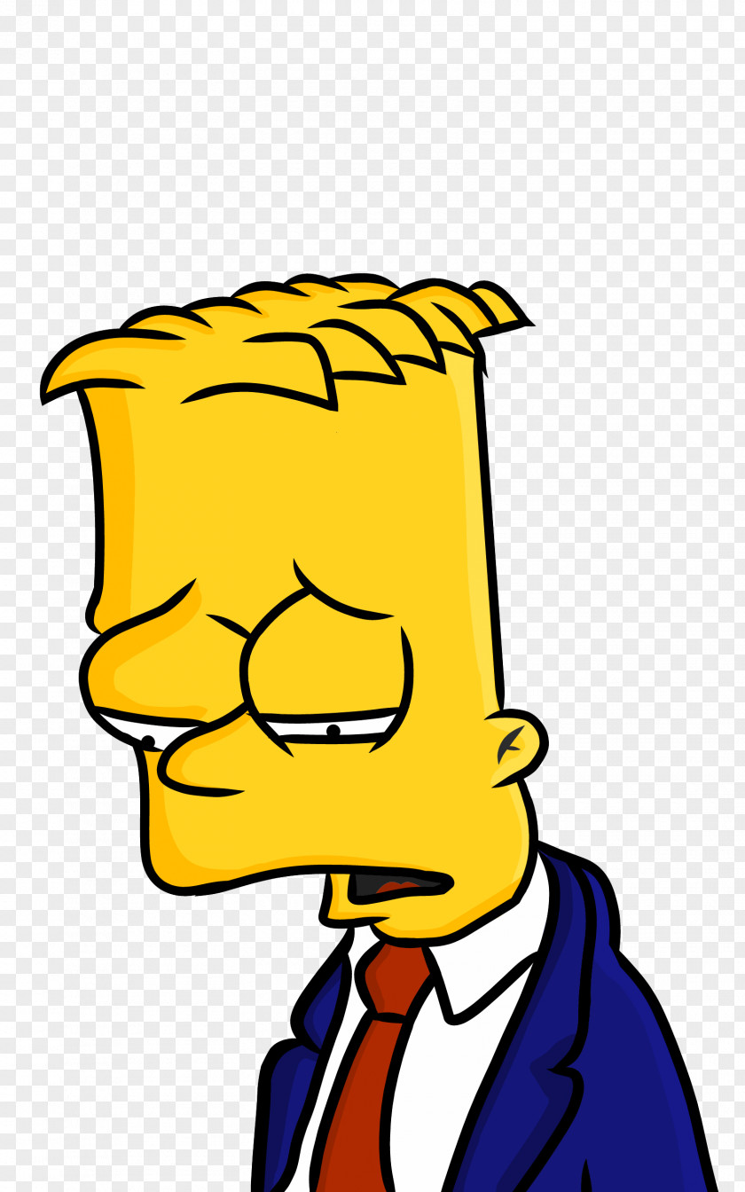 Bart Simpson SAD! Image Drawing PNG