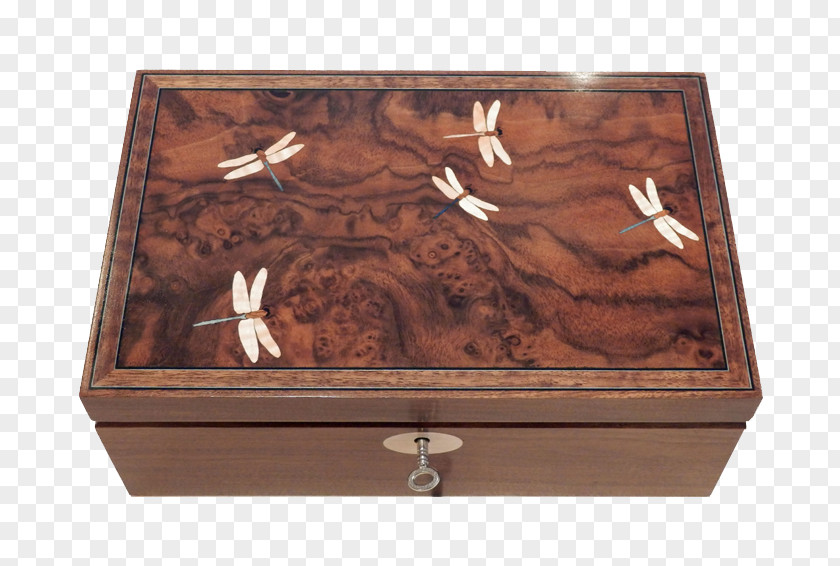 Box Casket Jewellery Inlay Wood Stain PNG