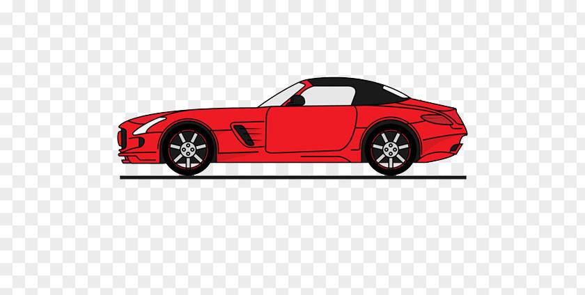 Cartoon Red Car Sports Adobe Illustrator Illustration PNG