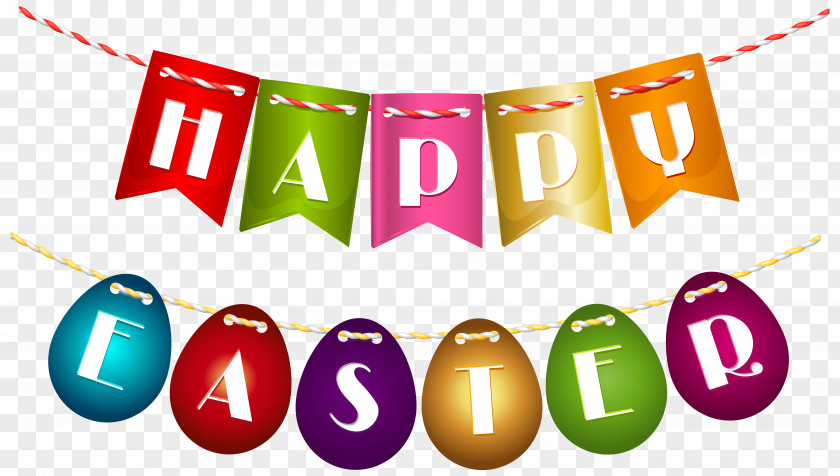 Happy Easter Streamer Clip Art Image Bunny PNG