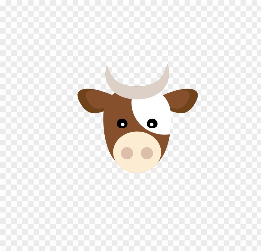 Cute Vector Cow Highland Cattle Dairy Livestock PNG
