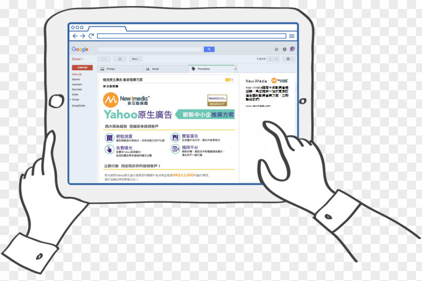 Gmail Id Native Advertising Yahoo! 雅虎香港 Search Engine PNG